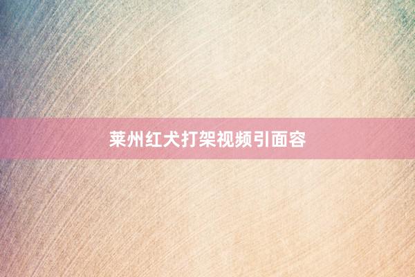 莱州红犬打架视频引面容
